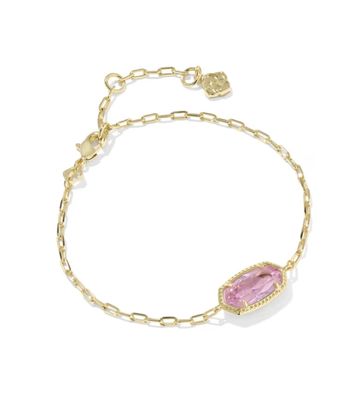 Kendra Scott Elaina Luxe Chain Bracelet, Gold/Light Pink CZ