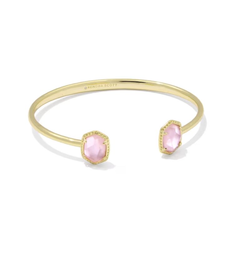 Kendra Scott Daphne Cuff Bracelet, Gold/Light Pink Mother-of-Pearl