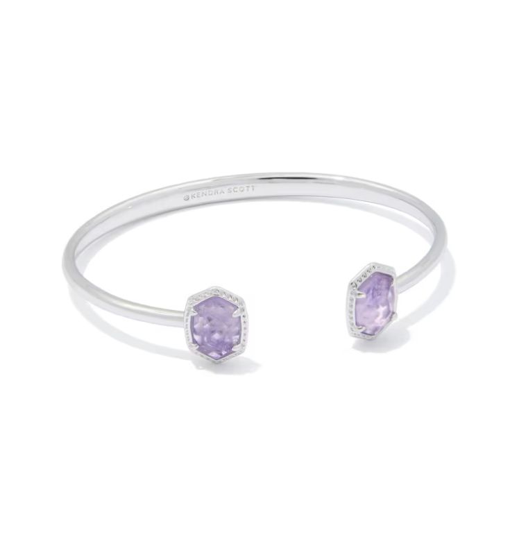 Kendra Scott Daphne Cuff Bracelet, Silver/Amethyst