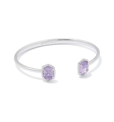 Kendra Scott Daphne Cuff Bracelet, Silver/Amethyst