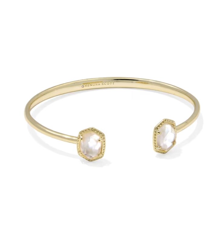 Kendra Scott Daphne Cuff Bracelet, Gold/Ivory Mother-of-Pearl
