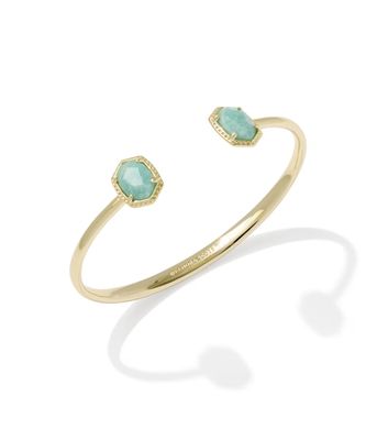 Kendra Scott Daphne Cuff Bracelet, Gold/Teal Amazonite