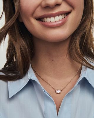 Kendra Scott Daphne Necklace, Gold/Light Pink Mother-of-Pearl