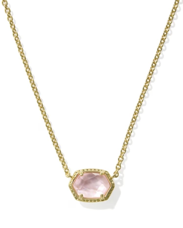Kendra Scott Daphne Necklace, Gold/Light Pink Mother-of-Pearl