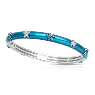 Belle Étoile Sea Stars Bangle, Blue