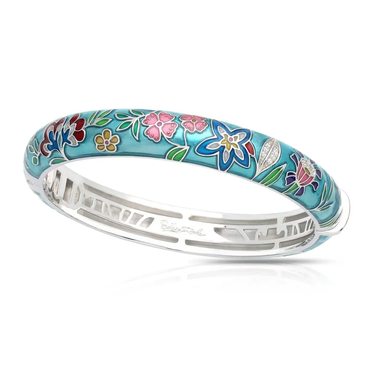 Belle Étoile Fleurette Bangle, Blue Multi
