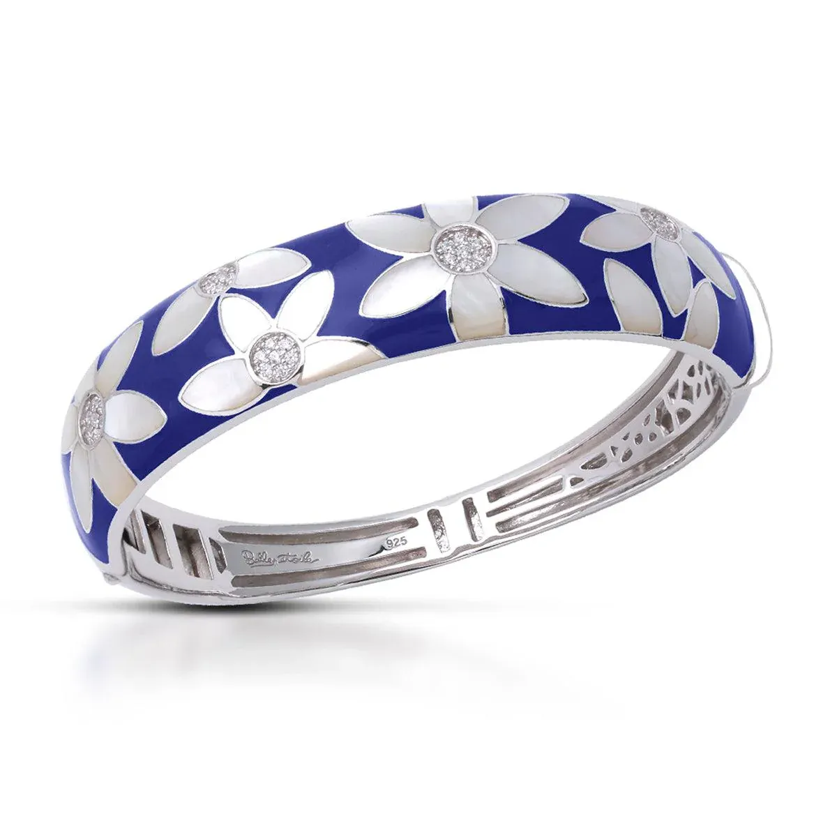 Belle Étoile Moonflower Bangle, Blue