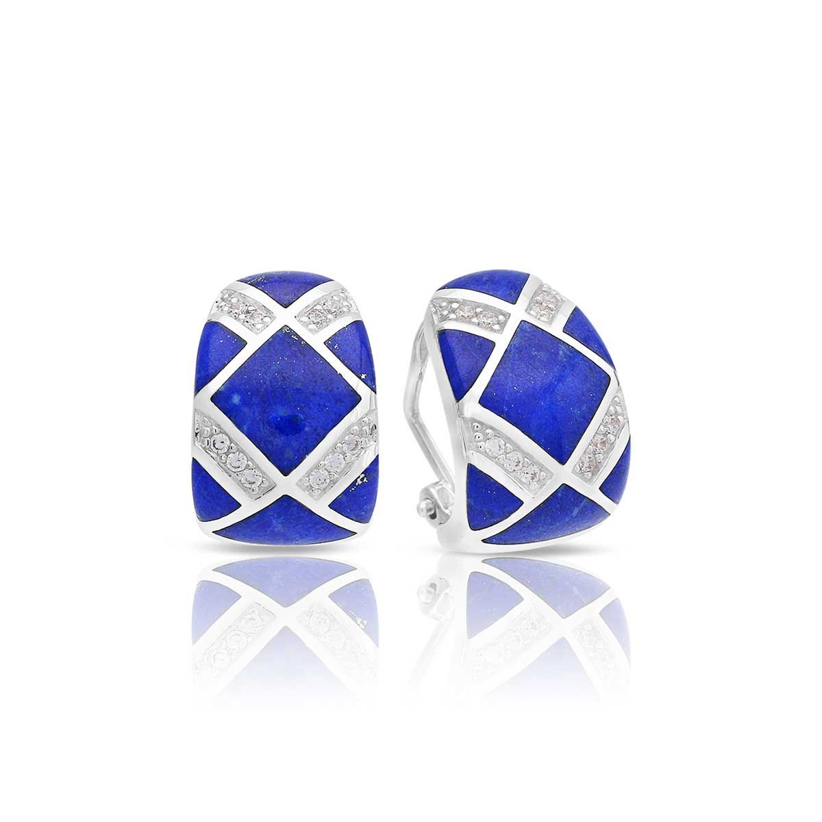 Belle Étoile Echelon Earrings, Genuine Lapis