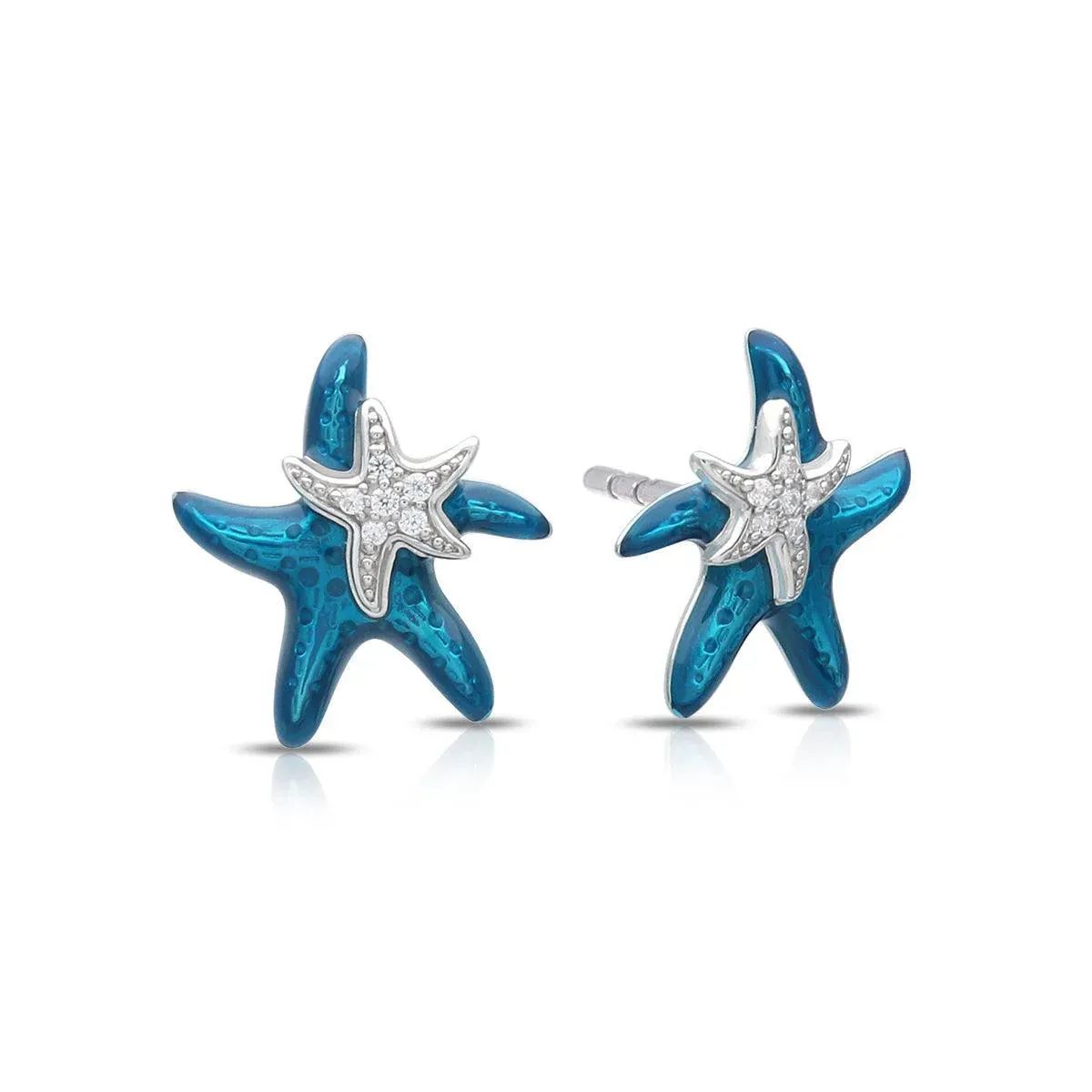Belle Étoile Sea Stars Earrings, Blue