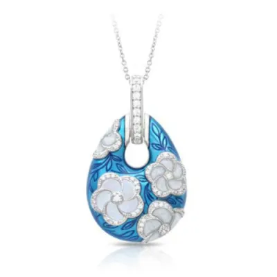 Belle Étoile Pomelia Pendant, Sea Blue &amp; White