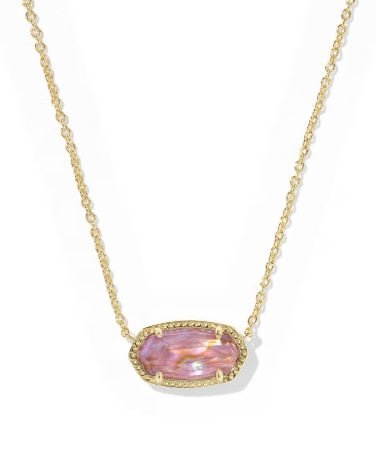 Kendra Scott Elisa Necklace, Gold/Light Mauve Illusion