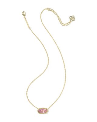 Kendra Scott Elisa Necklace, Gold/Light Mauve Illusion