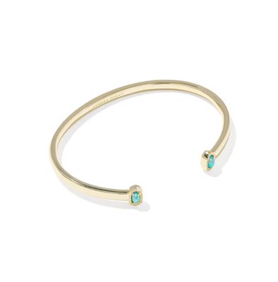 Kendra Scott Mini Elton Cuff Bracelet, Gold/Blue Lab Grown Opal