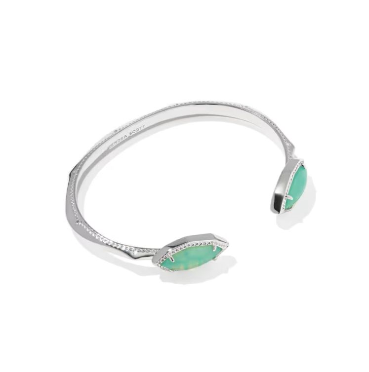 Kendra Scott Ophelia Cuff Bracelet, Silver/Mint Iridescent Abalone