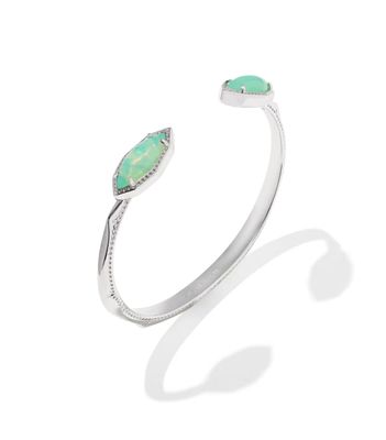 Kendra Scott Ophelia Cuff Bracelet, Silver/Mint Iridescent Abalone