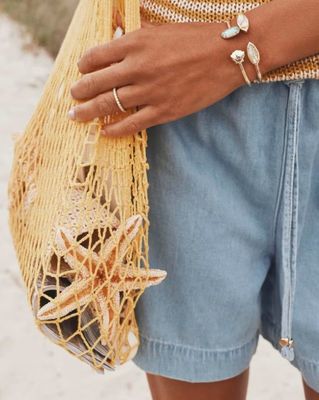 Kendra Scott Ophelia Cuff Bracelet, Gold/Iridescent Abalone