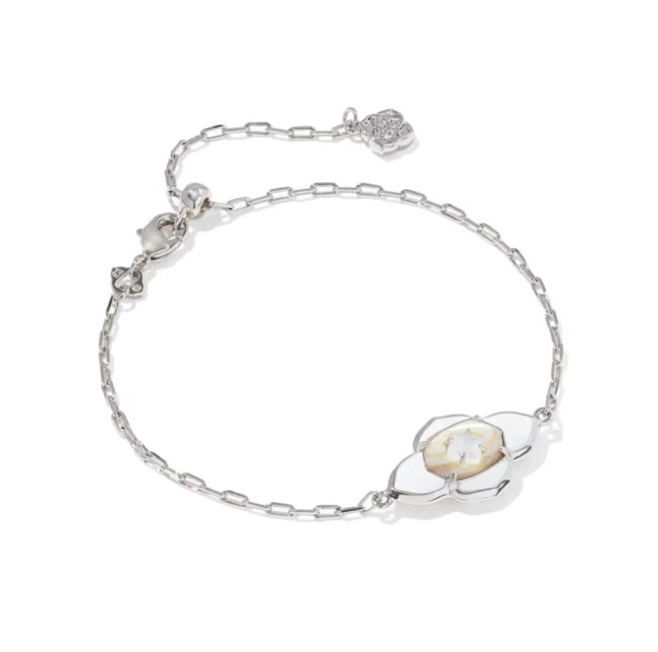 Kendra Scott Abbie Medallion Bracelet, Silver/White Mix