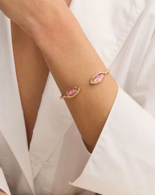 Kendra Scott Ophelia Cuff Bracelet, Gold/Light Mauve Illusion