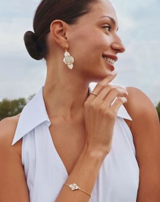 Kendra Scott Abbie Medallion Bracelet, Gold/Neutral Mix