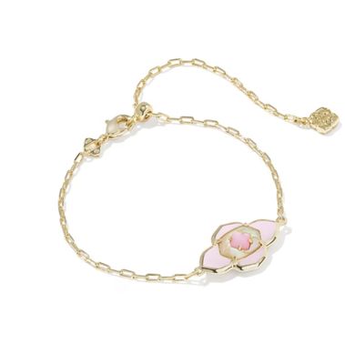 Kendra Scott Abbie Medallion Bracelet, Gold/Pink Mix