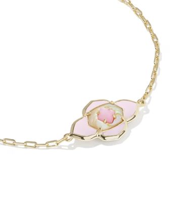 Kendra Scott Abbie Medallion Bracelet, Gold/Pink Mix