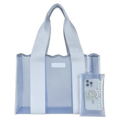 Case-Mate Jelly Tote, Carolina Blue Crochet Wave