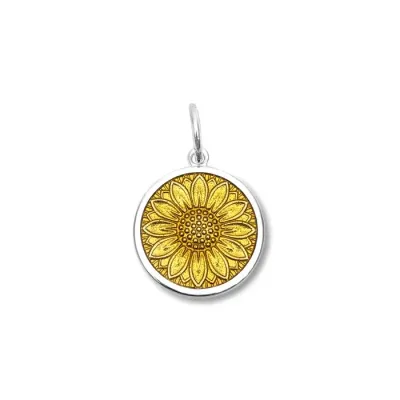 LOLA Sunflower Pendant, Gold Enamel/Small