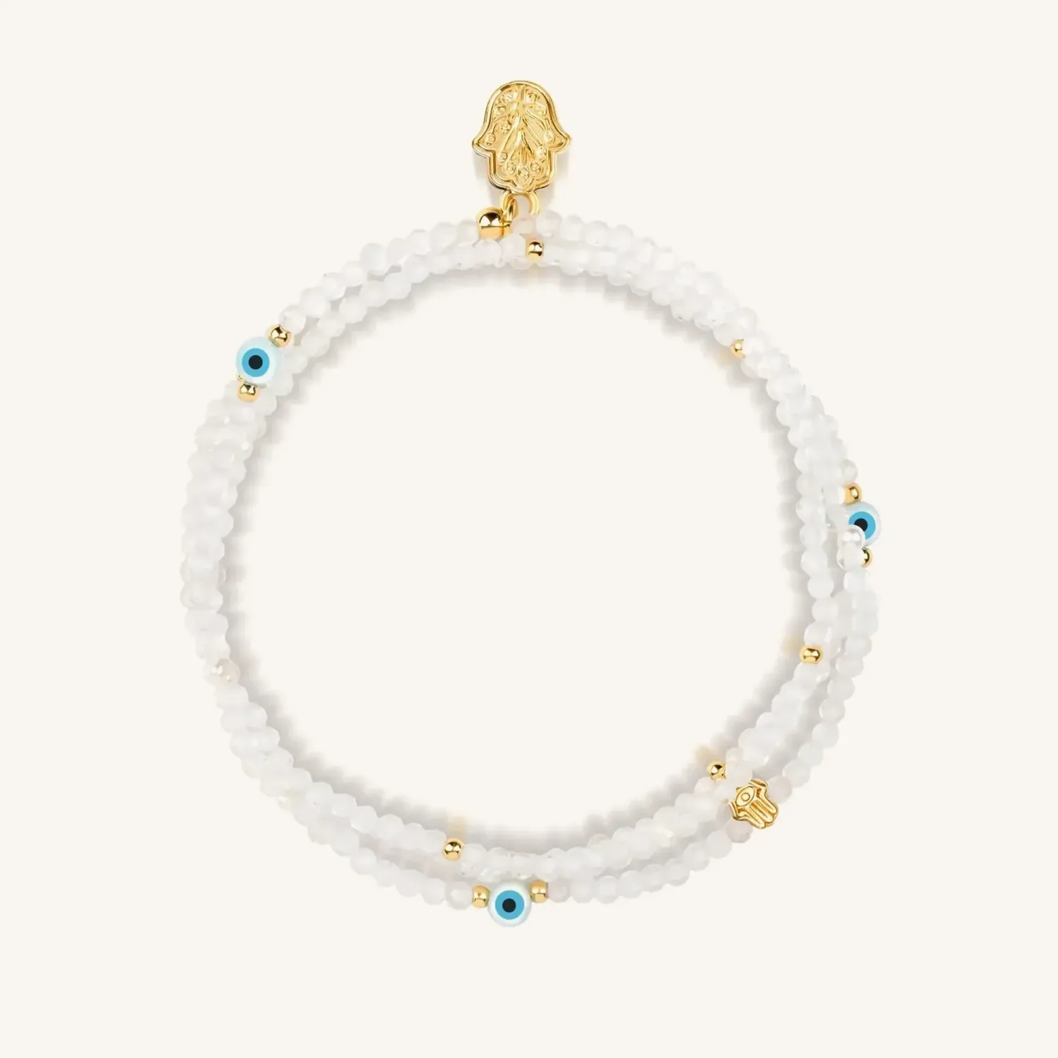 Karma and Luck Clear Quartz Wrap Bracelet