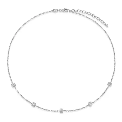 Charles Garnier Mindy Station Necklace, Silver