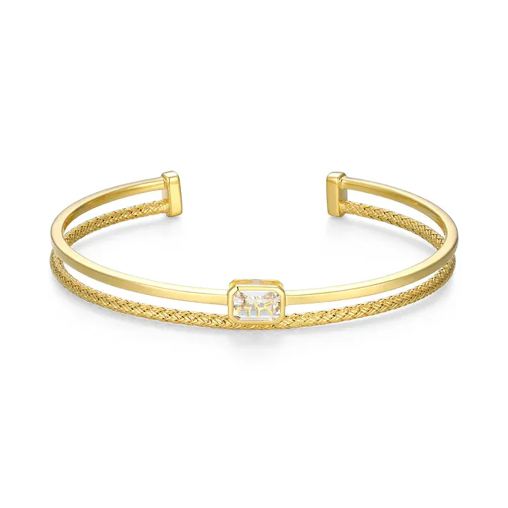 Charles Garnier Camille Dual Band Cuff, Gold