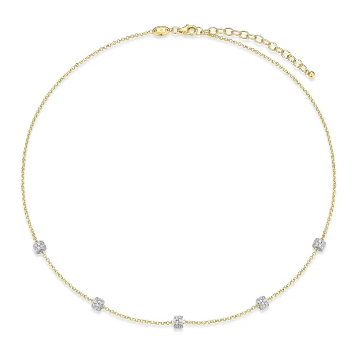 Charles Garnier Mindy Station Necklace, Gold