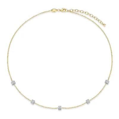 Charles Garnier Mindy Station Necklace, Gold