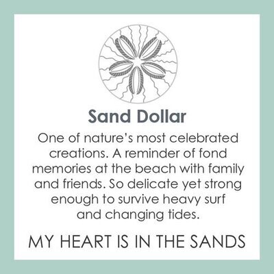 LOLA Small Sand Dollar Pendant, Silver/Periwinkle