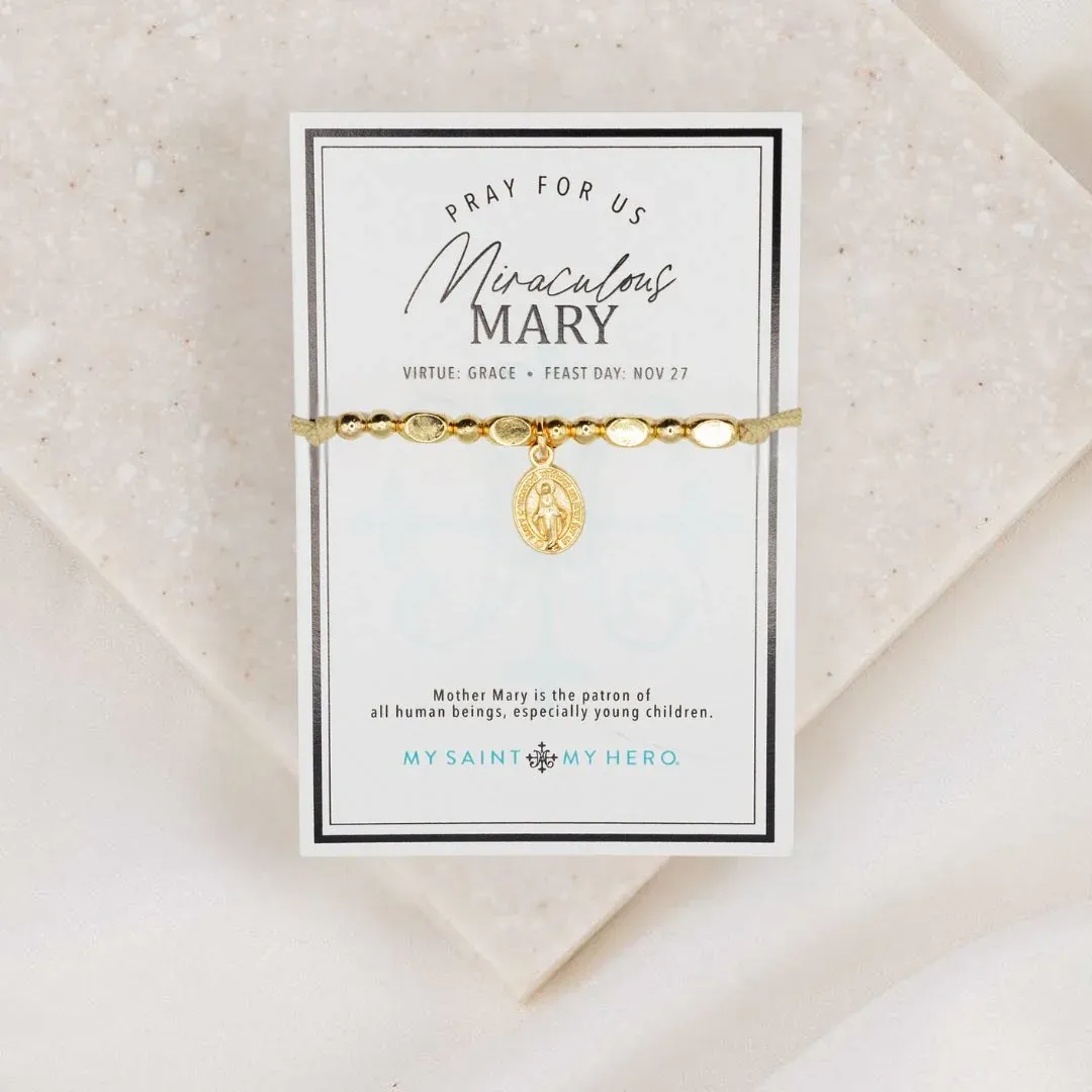 MSMH Miraculous Mary Little Saints Bracelet (Gold)