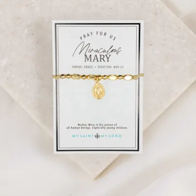 MSMH Miraculous Mary Little Saints Bracelet (Gold)