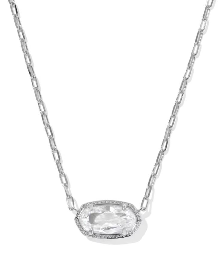 Kendra Scott Elisa Luxe Necklace, Silver/CZ