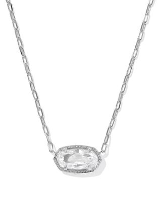Kendra Scott Elisa Luxe Necklace, Silver/CZ