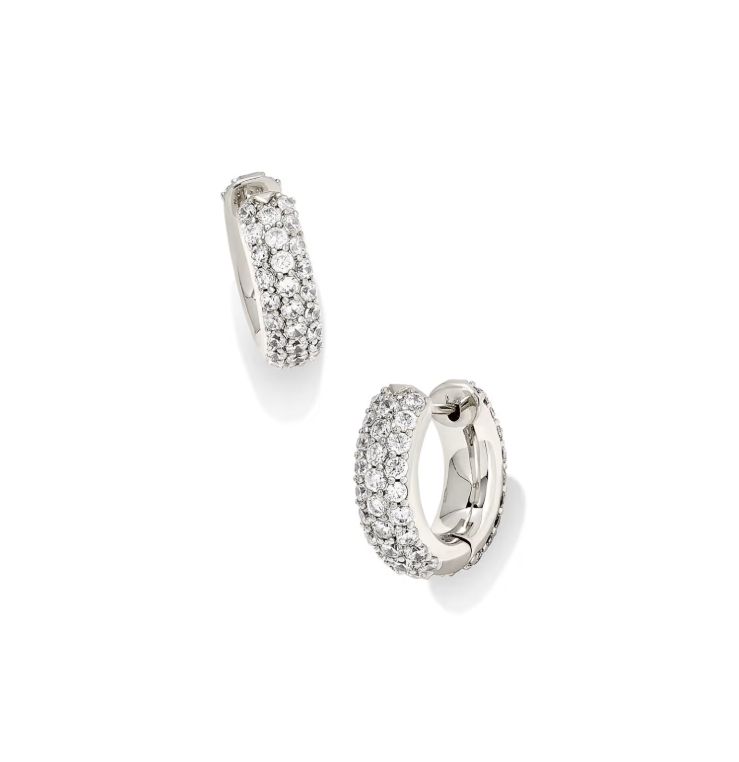 Kendra Scott Mikki Pave Huggie Earrings, Gold