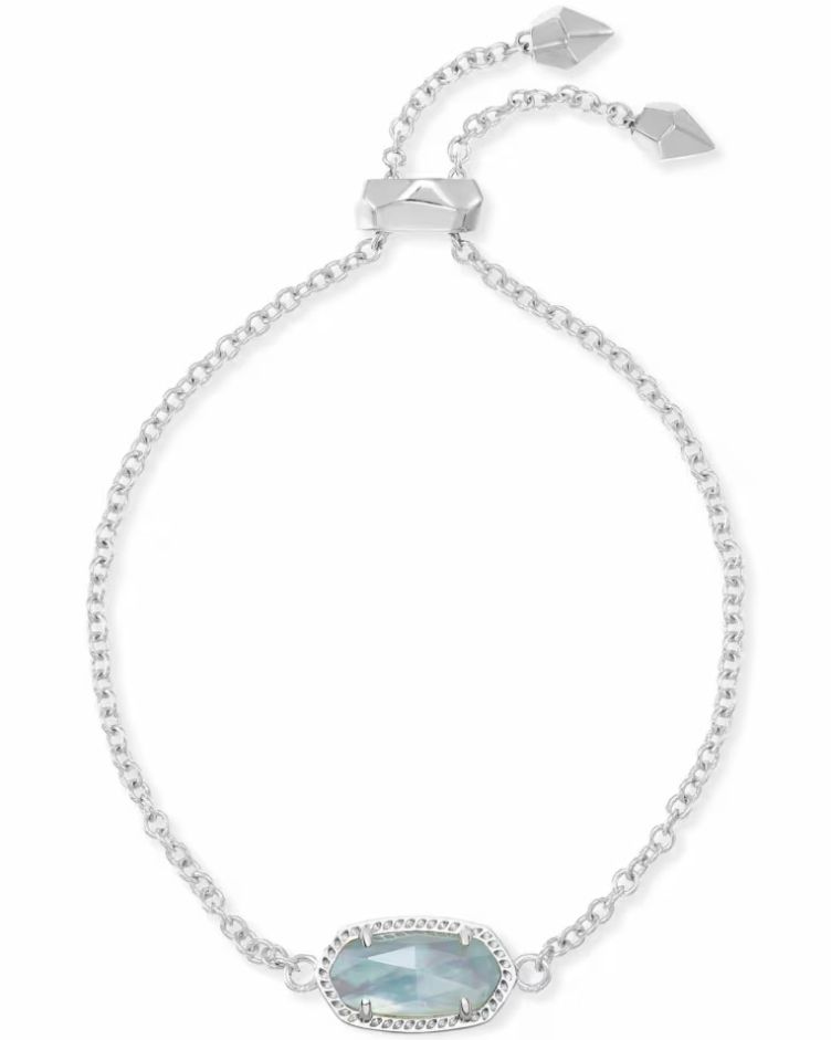 Kendra Scott Elaina Bracelet, Silver/Light Blue Illusion
