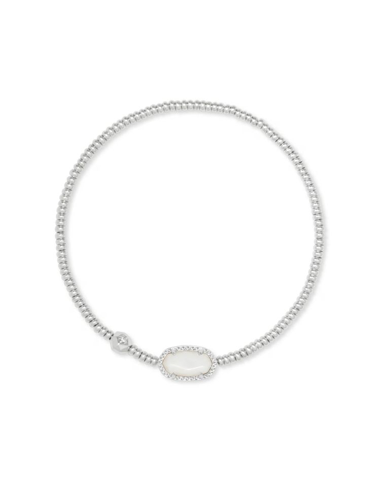Kendra Scott Grayson Stretch Bracelet, Silver/Ivory MOP