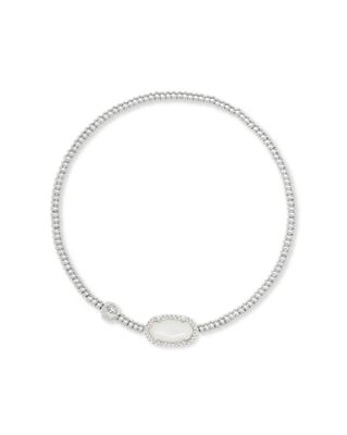 Kendra Scott Grayson Stretch Bracelet, Silver/Ivory MOP
