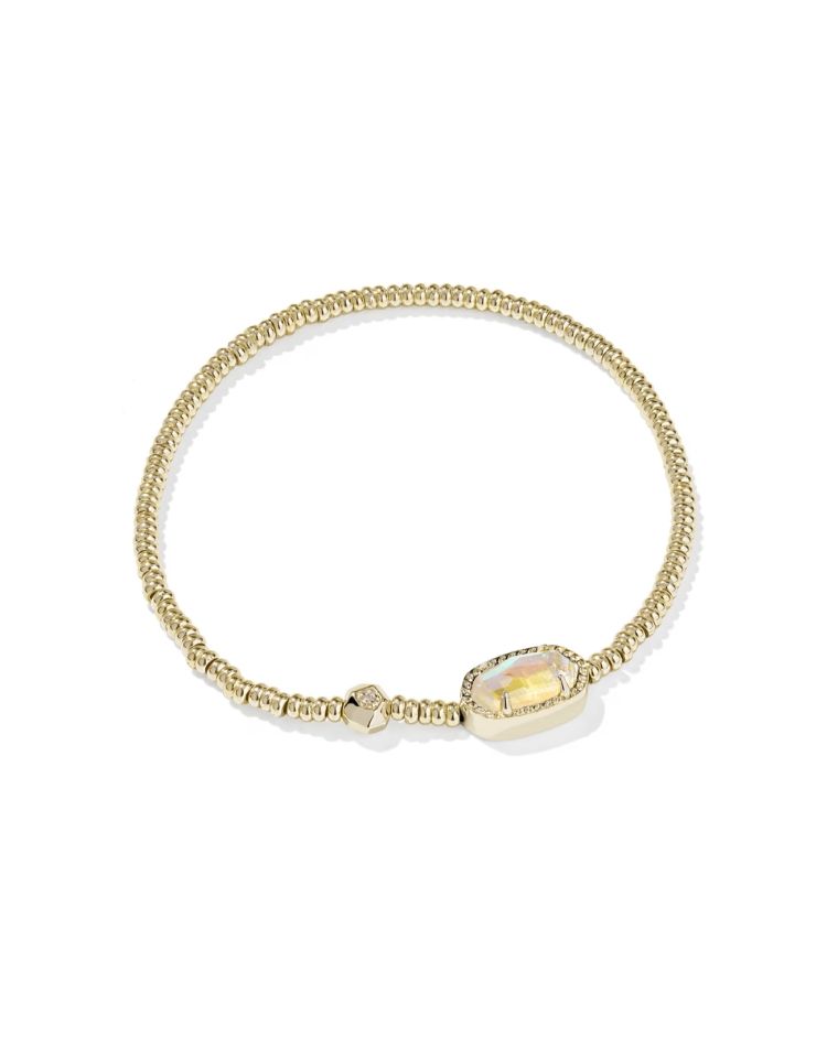 Kendra Scott Grayson Stretch Bracelet, Gold/Dichroic Glass