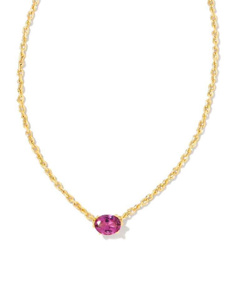 Kendra Scott Cailin Necklace, Gold/Purple Crystal