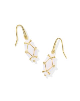 Kendra Scott Lindy Rae Drop Earrings, Gold/White Opalite Crystal