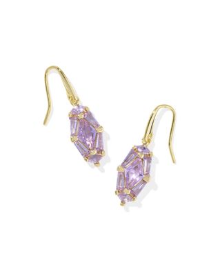 Kendra Scott Lindy Rae Drop Earrings, Gold/Violet Crystal