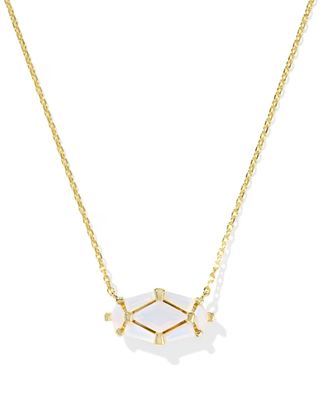 Kendra Scott Lindy Rae Necklace, Gold/White Opalite Crystal
