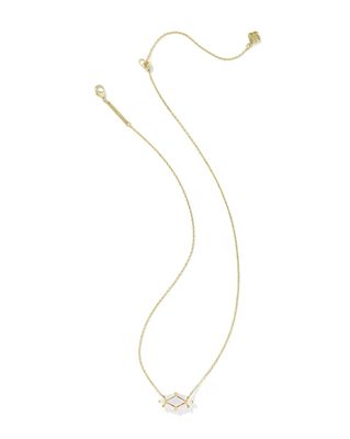 Kendra Scott Lindy Rae Necklace, Gold/White Opalite Crystal