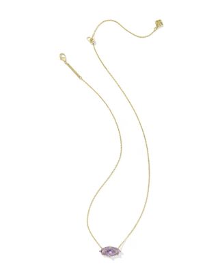 Kendra Scott Lindy Rae Necklace, Gold/Violet Crystal