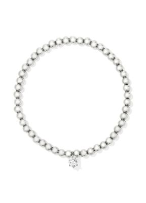 Kendra Scott Cailin Stretch Bracelet, Silver/Clear Crystal