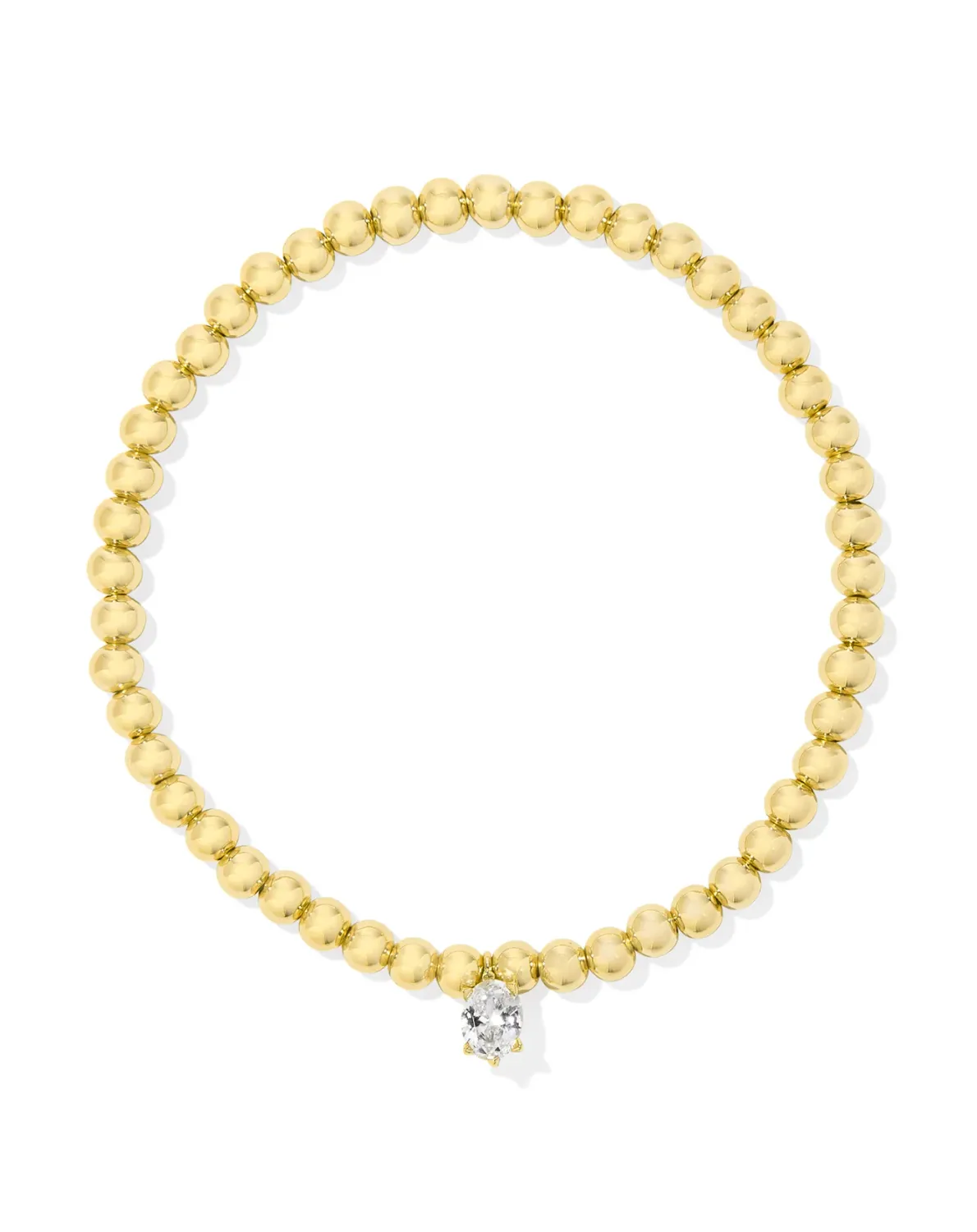 Kendra Scott Cailin Stretch Bracelet, Gold/Clear Crystal
